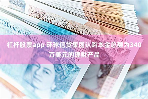 杠杆股票app 环球信贷集团认购本金总额为340万美元的理财产品