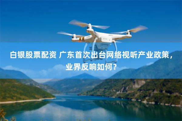白银股票配资 广东首次出台网络视听产业政策，业界反响如何？