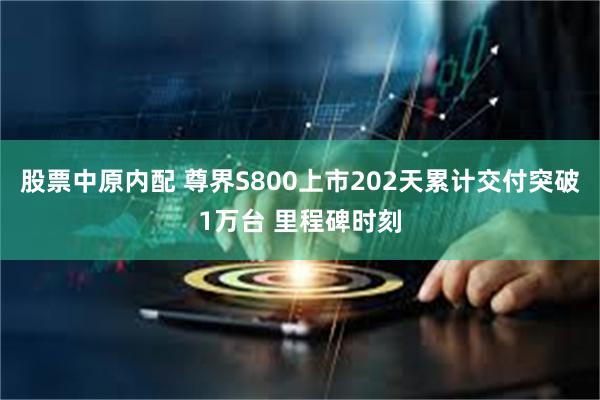 股票中原内配 尊界S800上市202天累计交付突破1万台 里程碑时刻