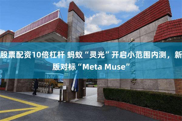 股票配资10倍杠杆 蚂蚁“灵光”开启小范围内测，新版对标“Meta Muse”