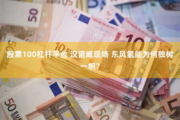 股票100杠杆平台 汉诺威现场 东风氢能为何独树一帜？